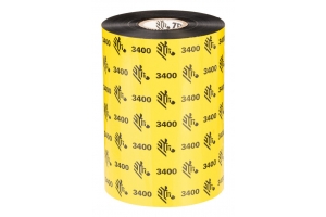 Zebra 3400 High Performance Wax-Resin thermal ribbon 450 m Zwart