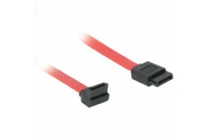 C2G 7-pin 180° to 90° Serial ATA Device Cable 18" SATA-kabel Rood