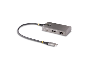 StarTech.com USB-C Multiport Adapter, 4K 60Hz HDMI, HDR - 2-Port 5Gbps USB 3.0 Hub, 100W Power Delivery Pass-Through, GbE, USB Type C Mini Docking Station, Windows/macOS/ChromeOS
