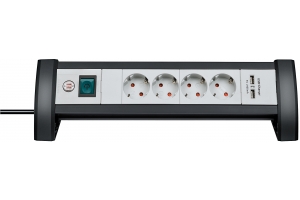 Brennenstuhl 1156250534 power uitbreiding 1,8 m 4 AC-uitgang(en) Zwart, Wit