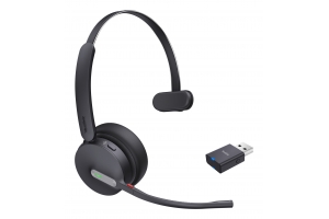 Yealink WH64 Hybrid Mono UC Headset Draadloos Hoofdband Kantoor/callcenter Micro-USB Bluetooth Zwart