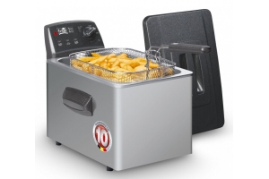 Fritel Turbo SF 4551 Enkel 5 l Vrijstaand Heteluchtfriteuse Zwart, Grijs, Zilver