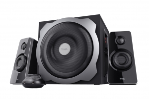 Trust Tytan 2.1 Luidsprekerset – 2.1‑luidsprekerset – subwoofer speakers – Bedrade bediening – Zwart
