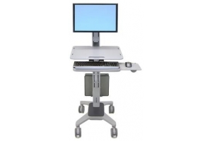 Ergotron WorkFit C-Mod, Single Display Sit-Stand Workstation 68,6 cm (27") Grijs Vloer