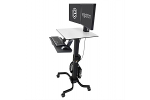 Ergotron WorkFit-C, Dual Sit-Stand Zwart, Grijs Vlakke paneel Multimediawagentje