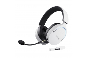 Trust GXT 491W Fayzo Gaming Headset - Draadloze gamingheadset – Bluetooth en 2.4 GHz verbinding – Afneembare microfoon – Wit