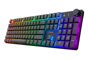 Trust GXT 868 Torix toetsenbord Gamen USB + RF Wireless + Bluetooth QWERTY Amerikaans Engels Zwart