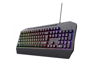 Trust GXT 836 Evocx toetsenbord Gamen USB AZERTY Belgisch Zwart
