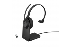 Jabra Evolve2 55 Headset Bedraad en draadloos Hoofdband Kantoor/callcenter Bluetooth Oplaadhouder Zwart