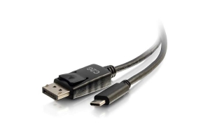 C2G 0,3m USB-C naar DisplayPort™-adapterkabel 4K 30Hz - zwart