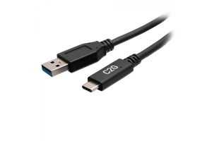 C2G 0,3 m USB-C® mannelijke naar USB-A mannelijke kabel - USB 3.2 Gen 1 (5Gbps)
