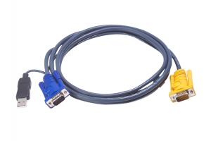 ATEN 6M USB KVM Kabel met 3 in 1 SPHD en ingebouwde PS/2 naar USB omzetter