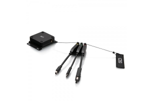 C2G Intrekbare universele houder 4K HDMI® dongle adapterring met kleurgecodeerde Mini DisplayPort™, DisplayPort en USB-C®