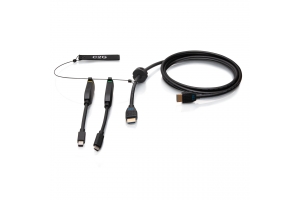 C2G 3m (10ft) 4K HDMI® premium kabel en dongle-adapterring met kleurgecodeerde Mini DisplayPort™ en USB-C®