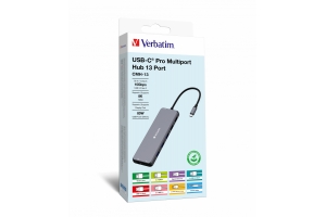 Verbatim USB-C Pro multipoort-hub CMH-13: 13 poorten