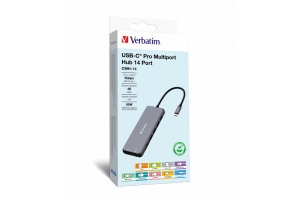 Verbatim USB-C Pro multipoort-hub CMH-14: 14 poorten