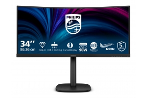 Philips 3000 series 34B2U3600C/00 computer monitor 86,4 cm (34") 3440 x 1440 Pixels Wide Quad HD LCD Zwart