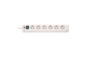 Brennenstuhl 1150650326 power uitbreiding 3 m 6 AC-uitgang(en) Binnen Wit