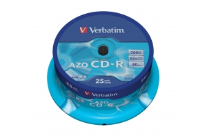Verbatim CD-R AZO Crystal 700 MB 25 stuk(s)