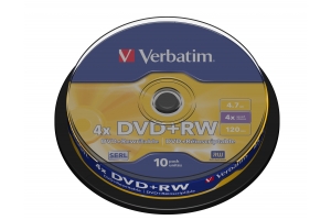 Verbatim DVD+RW Matt Silver 4,7 GB 10 stuk(s)