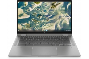 HP Chromebook x360 14c-cc0001nd Intel® Core™ i3 i3-1125G4 35,6 cm (14") Touchscreen Full HD 8 GB DDR4-SDRAM 256 GB SSD Wi-Fi 6 (802.11ax) ChromeOS Zilver