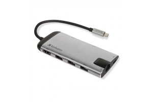 Verbatim USB-C-multipoort-hub USB 3.0 | HDMI | Gigabit-ethernet | SD/microSD