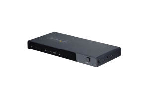 StarTech.com 4-Port 8K HDMI Switch, HDMI 2.1 Switcher 4K 120Hz HDR10+, 8K 60Hz UHD, HDMI Videoschakelaar 4 In 1 Out, Automatisch of Handmatig Schakelen, Inc. Power Adapter en Afstandsbediening