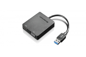 Lenovo Universal USB 3.0 to VGA/HDMI USB grafische adapter Zwart
