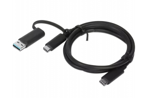 Lenovo 4X90U90618 USB-kabel USB 3.2 Gen 1 (3.1 Gen 1) 1 m USB A/USB C USB C Zwart