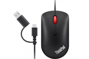 Lenovo 4Y51D20850 muis Kantoor Ambidextrous USB Type-C Optisch 2400 DPI