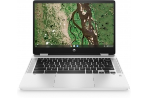 HP Chromebook x360 14b-cb0140nd Intel® Pentium® Silver N6000 35,6 cm (14") Touchscreen Full HD 8 GB LPDDR4x-SDRAM 128 GB eMMC Wi-Fi 5 (802.11ac) ChromeOS Zilver