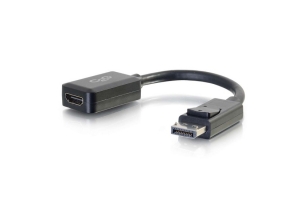 C2G 8In DisplayPort™ mannelijk naar HDMI vrouwelijk adapterconverter – Zwart