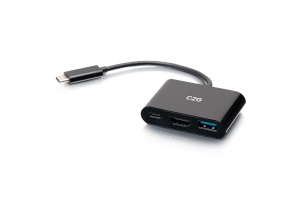 C2G USB-C 3-in-1 Mini Dock met HDMI, USB-A en USB-C stroomvoorziening tot 60W - 4K 30Hz