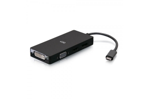 C2G USB-C multipoortadapter, 4-in-1 videoadapter met HDMI, DisplayPort, DVI en VGA - 4K 60Hz