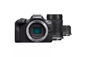 Canon EOS R100 + RF-S 18-45mm F4.5-6.3 IS STM + RF-S 55-200mm F5-7.1 IS STM Kit MILC 24,1 MP CMOS 6000 x 4000 Pixels Zwart