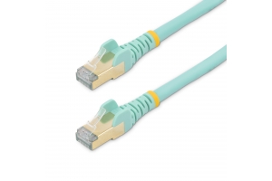 StarTech.com 2m CAT6a Ethernetkabel - 10Gb STP (F/FTP) Shielded Snagless 100W PoE LAN Internetkabel - 10Gbe Netwerk Patchkabel met Trekontlasting - Aqua - Individueel getest - TIA/UL