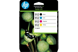 HP 912 4-pack originele inktcartridges, cyaan/magenta/geel