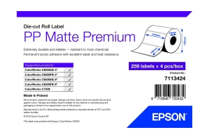 Epson 7113424 printeretiket Wit Zelfklevend printerlabel