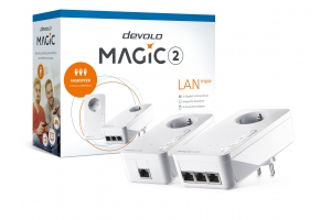 Devolo Magic 2 LAN triple Starter Kit 2400 Mbit/s Ethernet LAN Wit 2 stuk(s)