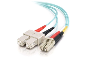 C2G 85537 InfiniBand en Glasvezelkabel 15 m LC SC OFNR Turkoois