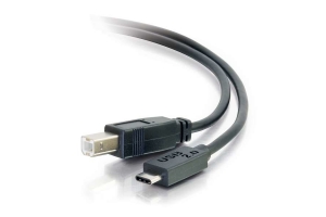 C2G USB 2.0, C - Standard B, 2m USB-kabel USB C USB B Zwart