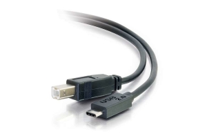 C2G USB 2.0, C - Standard B, 3m USB-kabel USB C USB B Zwart