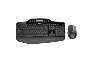 Logitech 920-002437 toetsenbord Inclusief muis Thuis RF Draadloos QWERTY Spaans Zwart