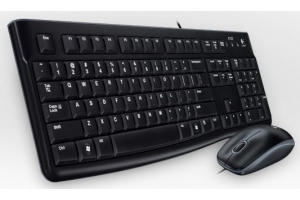 Logitech Desktop MK120 toetsenbord Inclusief muis USB AZERTY Frans Zwart