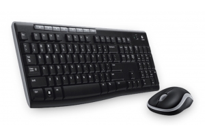 Logitech Wireless Combo MK270 toetsenbord Inclusief muis RF Draadloos Grieks Zwart