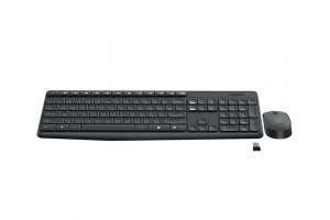 Logitech MK235 toetsenbord Inclusief muis RF Draadloos Tsjechisch Grijs