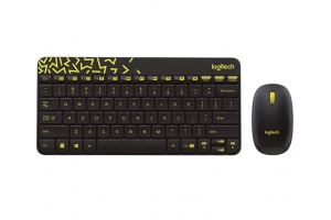 Logitech MK240 Nano Wireless Keyboard and Mouse Combo toetsenbord Inclusief muis RF Draadloos Russisch Zwart
