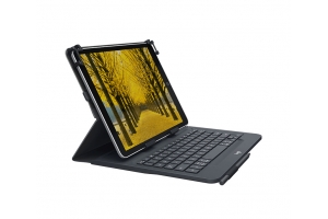 Logitech Universal Folio with integrated keyboard for 9-10 inch tablets Zwart Bluetooth QWERTZ Duits