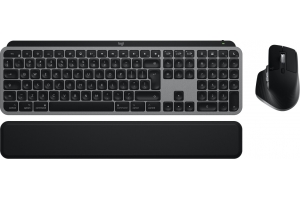 Logitech MX Keys S Combo for Mac toetsenbord Inclusief muis Thuis/Werk RF-draadloos + Bluetooth QWERTY US International Aluminium, Zwart