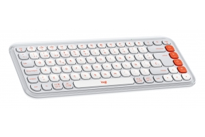 Logitech POP Icon Keys toetsenbord Universeel Bluetooth QWERTY Spaans Oranje, Wit